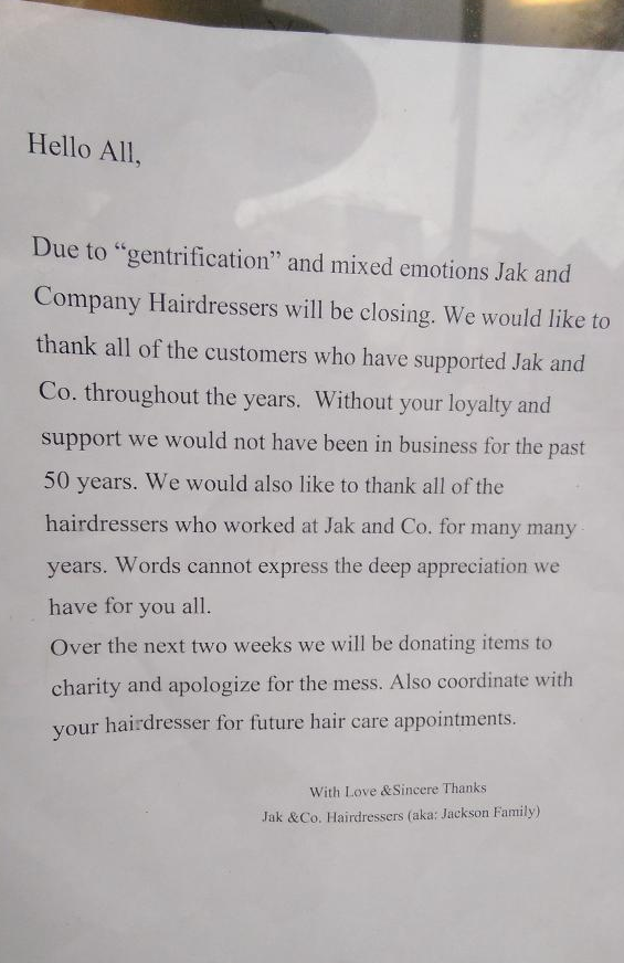 bloomingdale posted message at 112 Rhode Island Ave NW Jak & Co. Hair