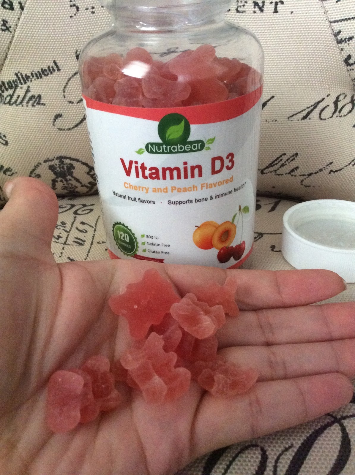 Nesca's Nook Nutrabear Vitamin D3 800 IU Gummies 100 Vegetarian for