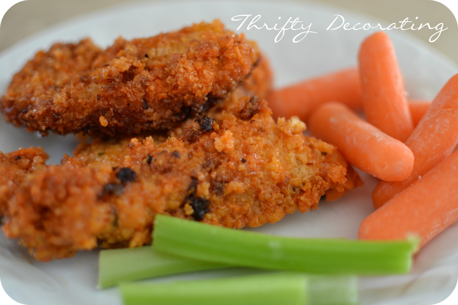 Thrifty Decorating DIY Buffalo Chicken Strips....