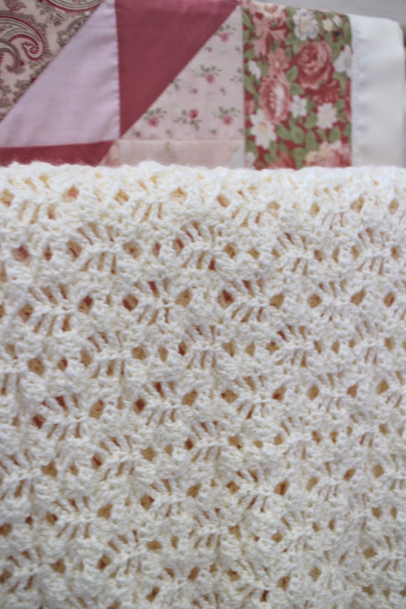 Lilacs and Springtime: Lacy Crochet Baby Afghan
