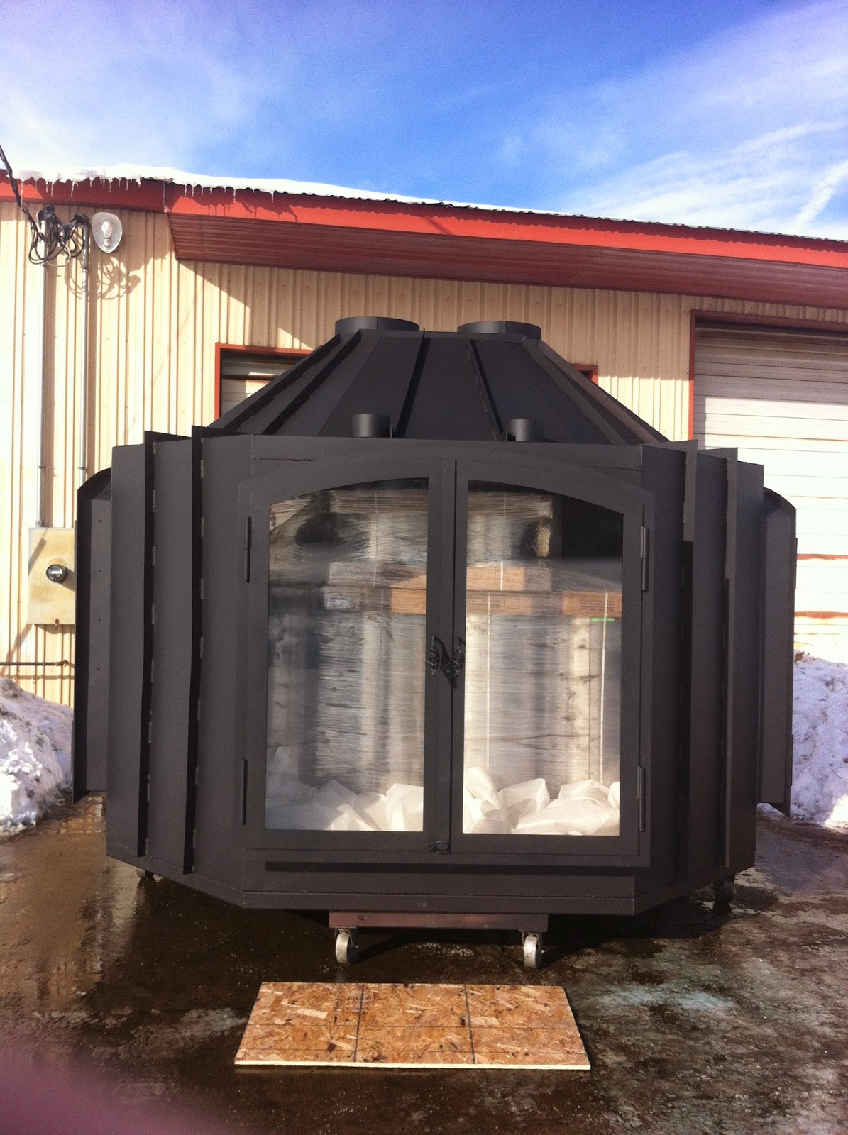 Acucraft Fireplaces Acucraft's Largest Custom Wood Burning Fireplace