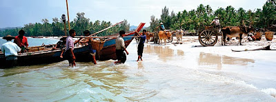 Myanmar fishermen at Rakhine