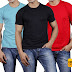 Combo of Three D&Y T-Shirt (Red, Black& Sky Blue) worth Rs. 999 at just Rs.274