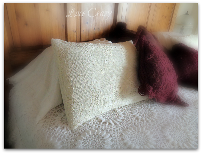 Lace Crazy Vintage Pillow Shams...