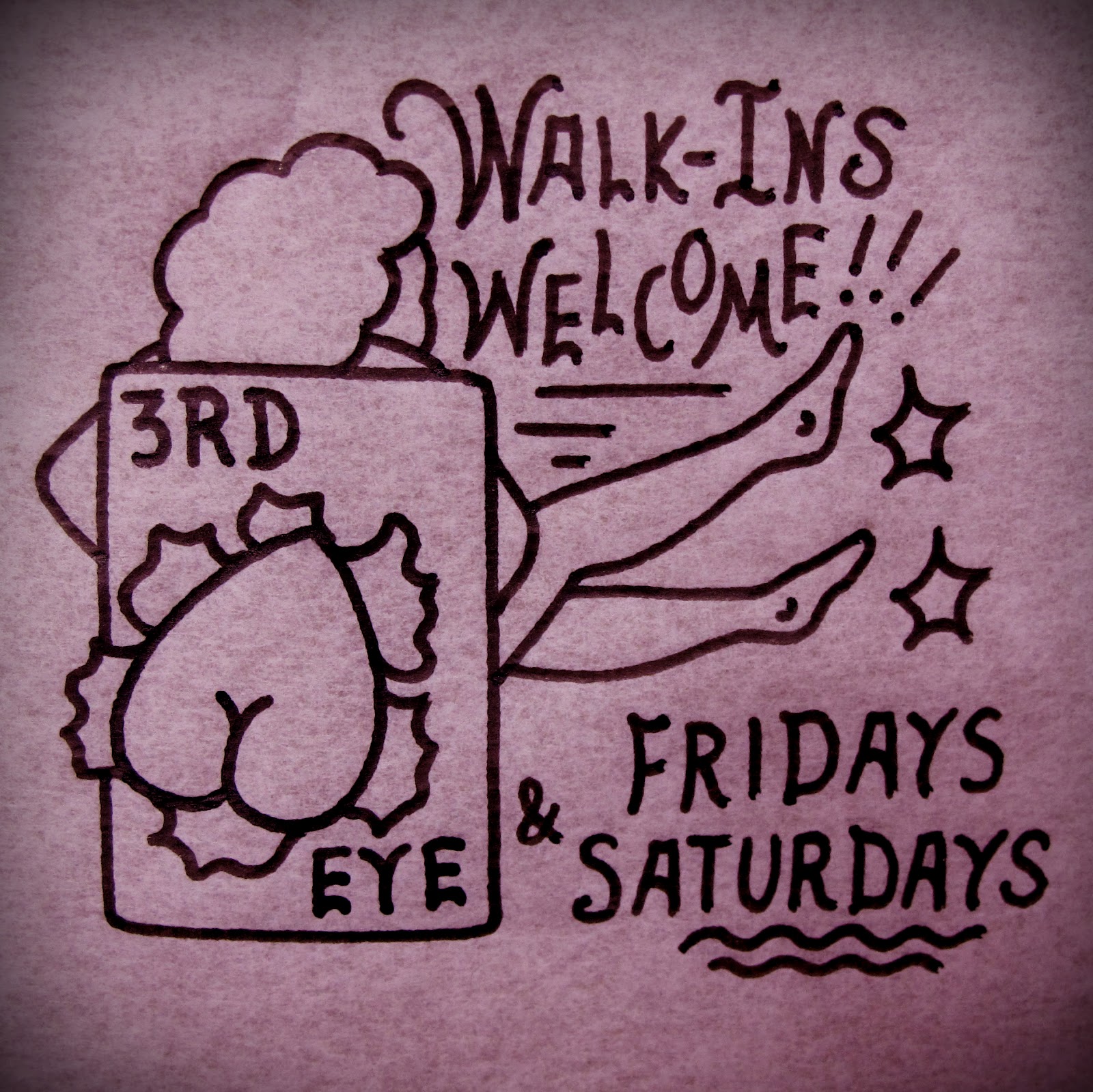 Third Eye Tattoo WalkIns Fridays & Saturdays
