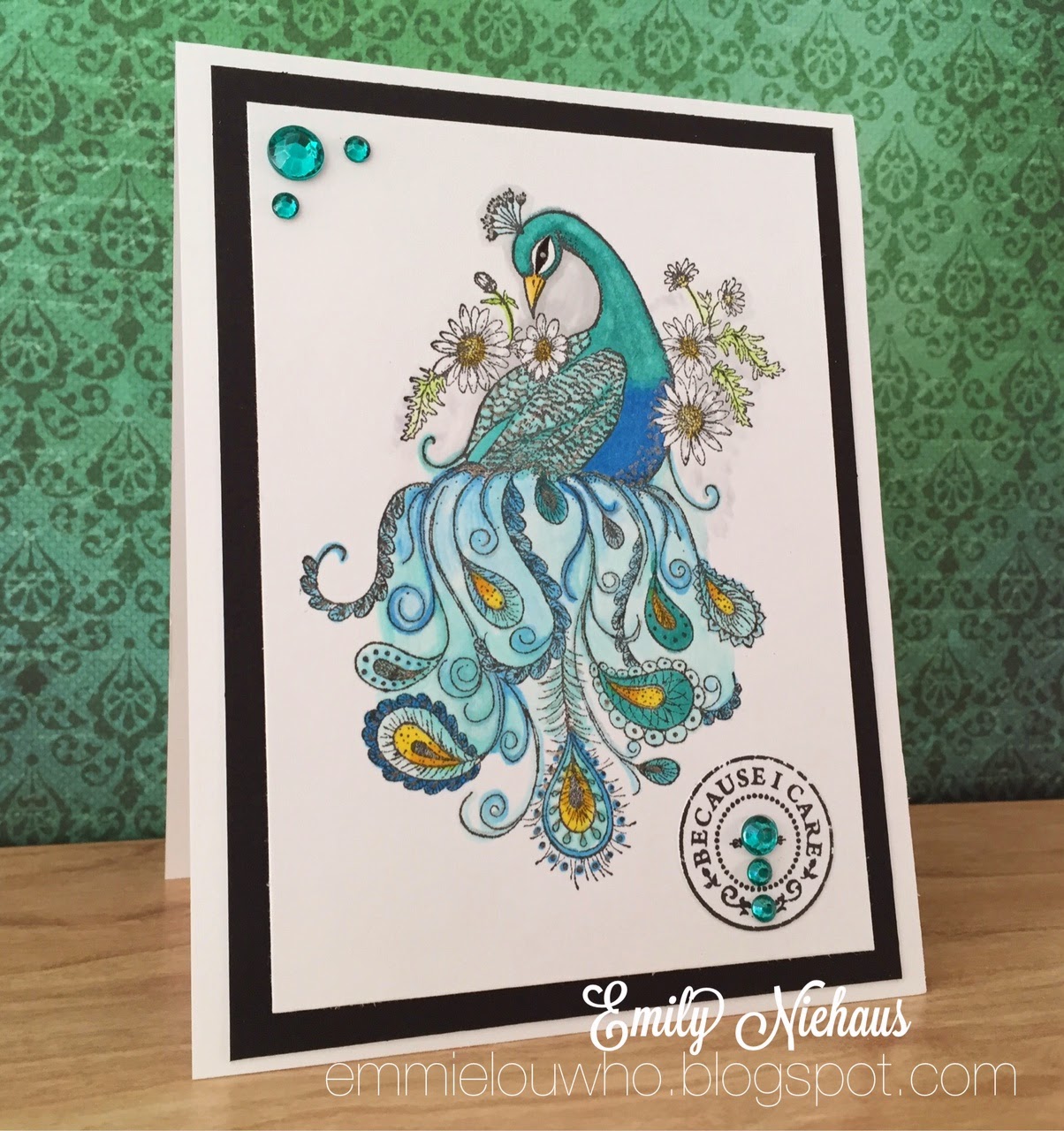 EmmieLou Who...Stamps & You! Heartfelt Creations Peacock Paisley and