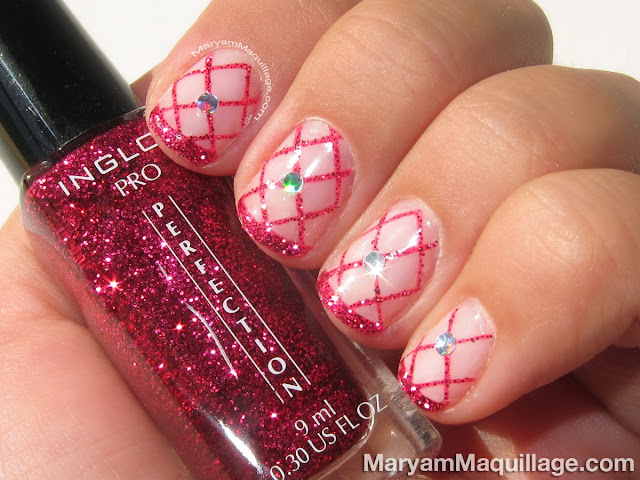 9. Pink and Silver Glitter Nails - wide 7