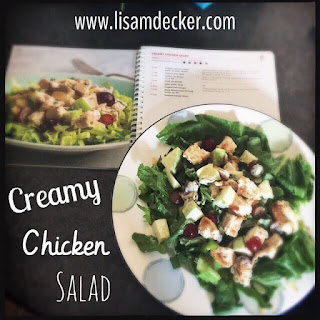 Creamy Chicken Salad, Chicken Salad, Fixate Cookbook, 21 Day Fix Cookbook, 21 Day Fix Meals, Healthy Salad Recipes, Successfully Fit, Lisa Decker 
