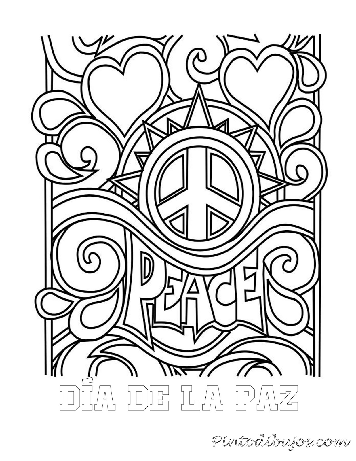 Dia de la paz para colorear | Dia de la paz para colorear 