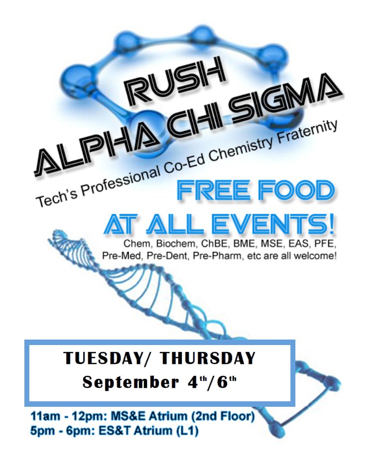 georgia institute of technology school of chemistry biochemistry sigma chi rush flyers