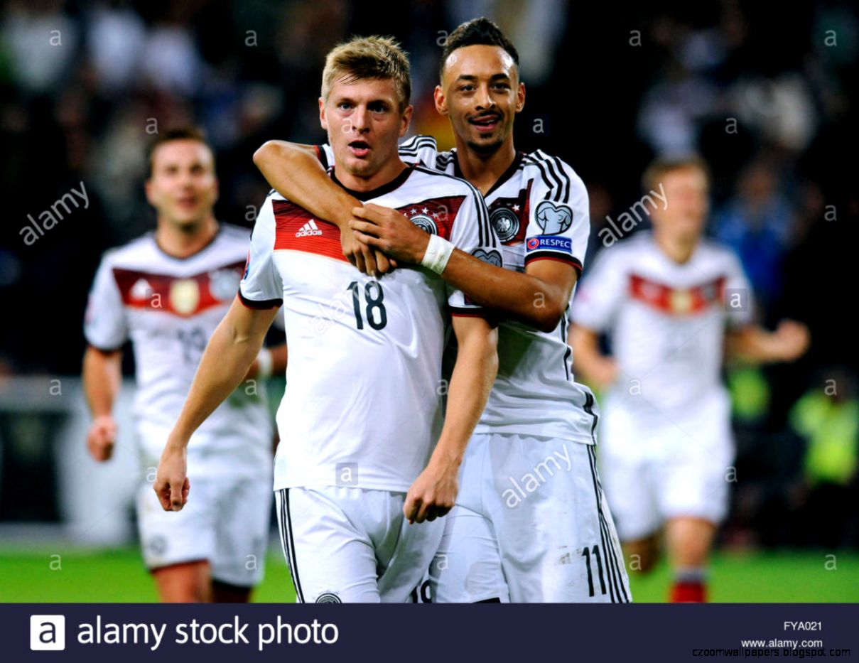 Goal Celebration Toni Kroos And Karim Bellarabi Ger Qualifying Goal Celebration Toni Kroos And Karim Bellarabi Ger Qualifying