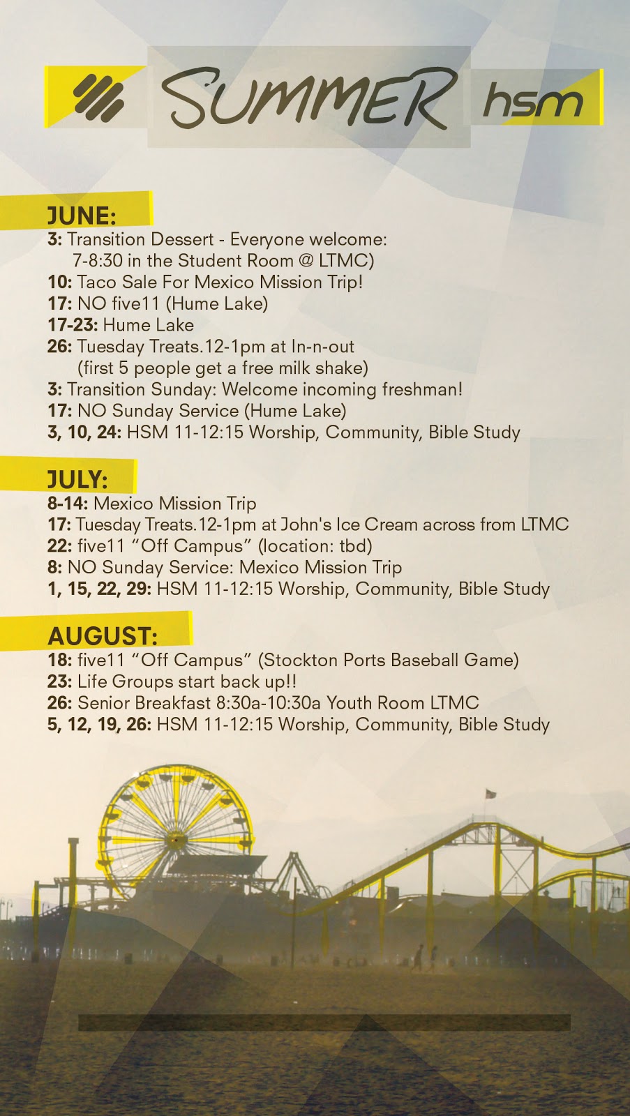 Cornerstone Brentwood High School Summer Calendar