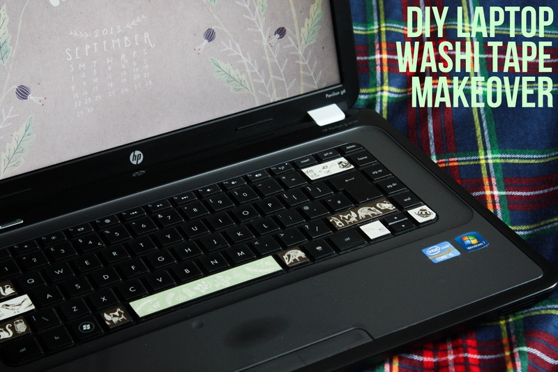 DIY laptop washi tape makeover Cityscape Bliss