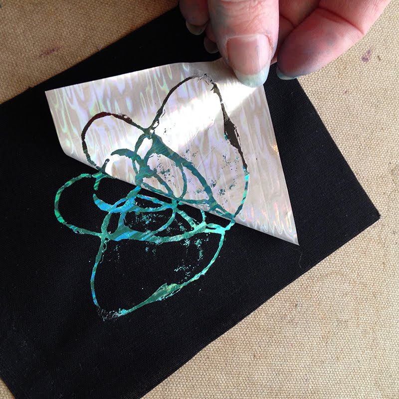 The Printed Fabric Bee Foiling on Fabric