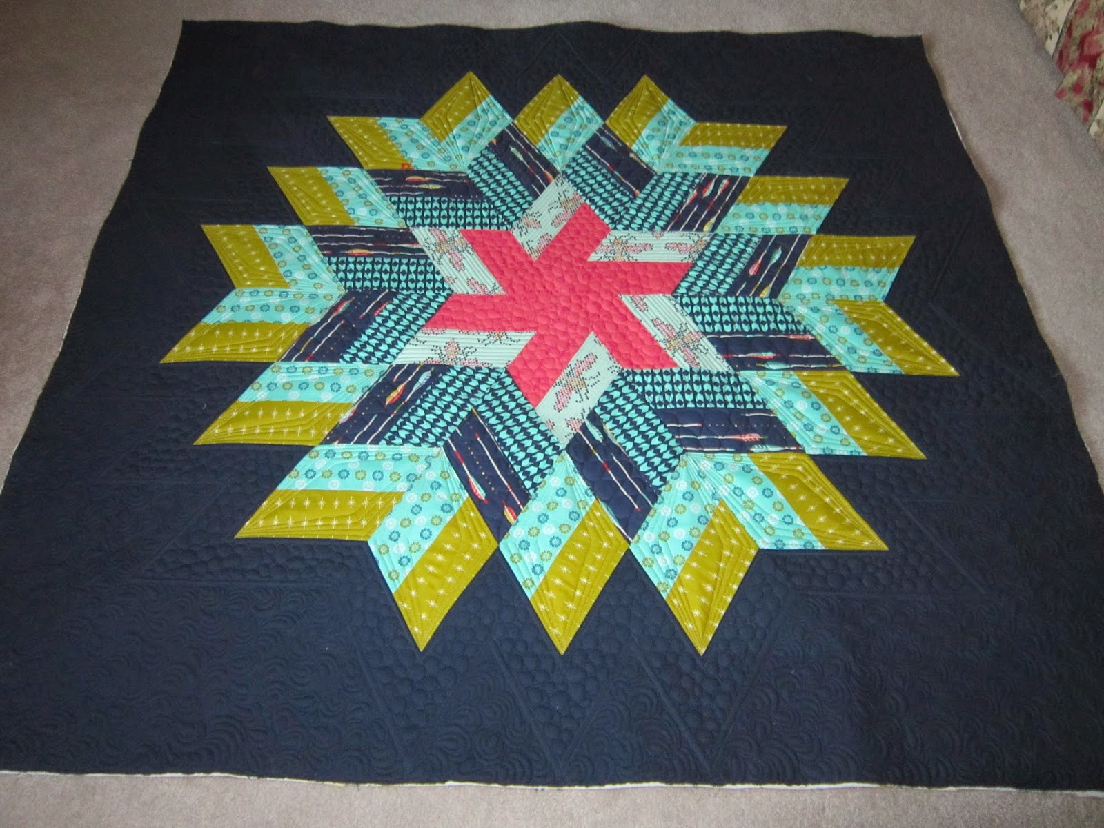 Quilting Is My Bliss Glimmer Quilt (One of my Own)