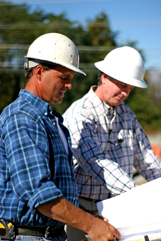 contractors on job site