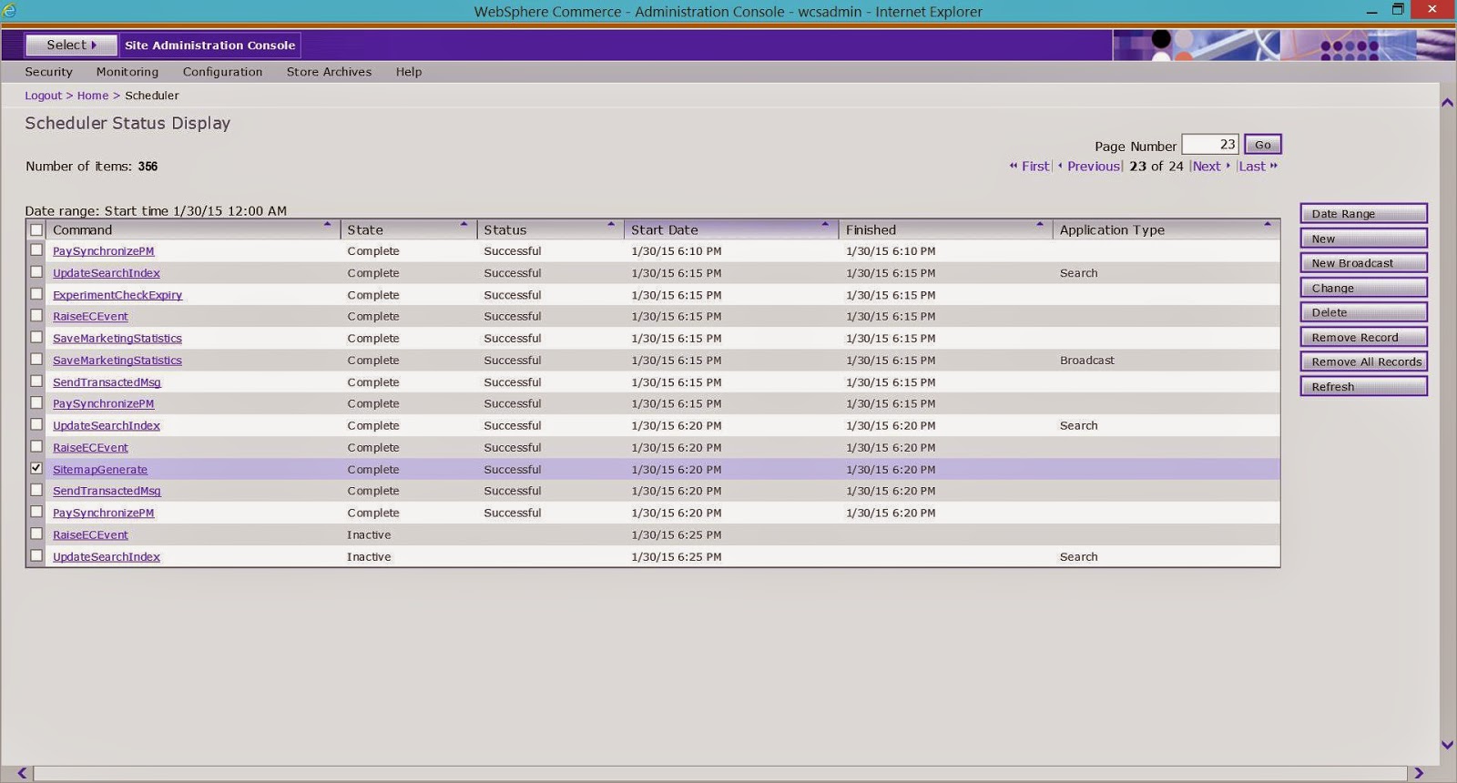 ibm websphere commerce server sitemap generation in websphere