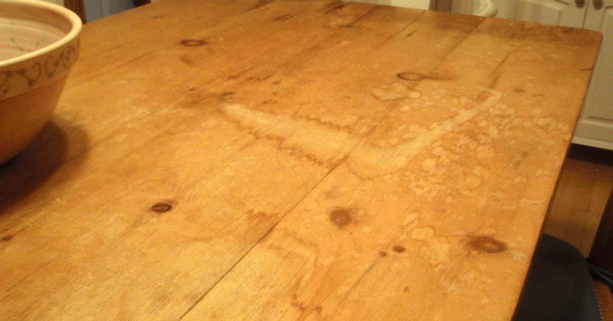 Botanic Bleu Pine Table Refinished