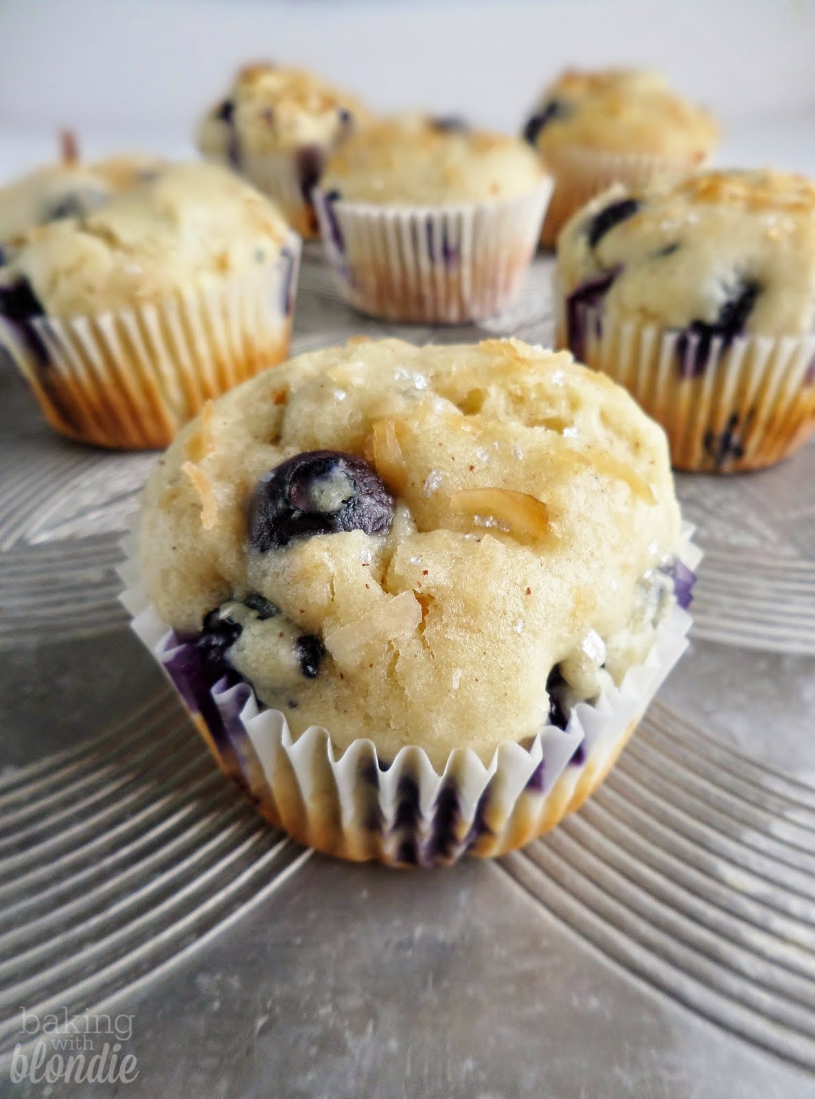 Toasted Coconut Blueberry Muffins
