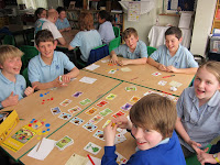 Year 6 children playing Cornucopia