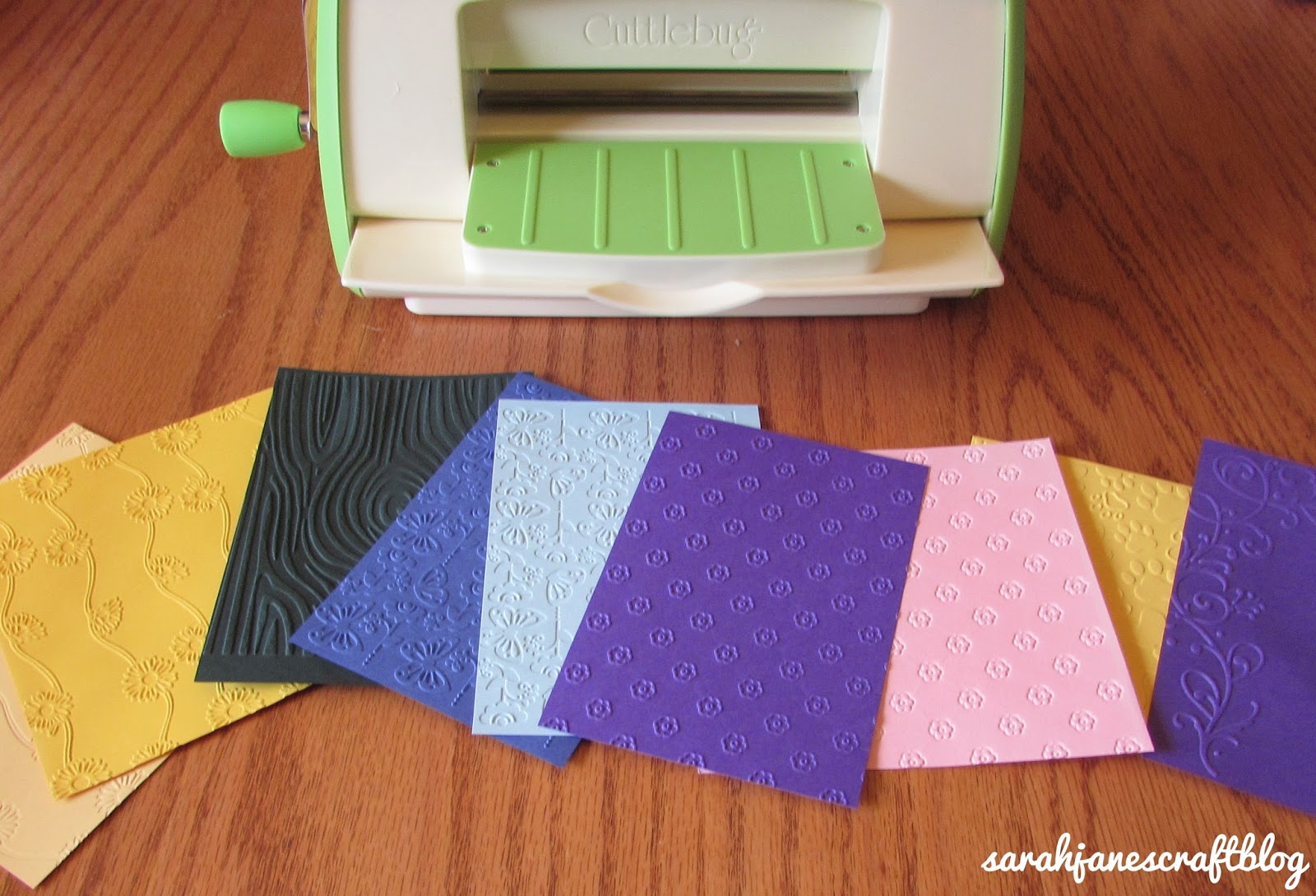 Sarah Jane's Craft Blog Embossing with a Cuttlebug