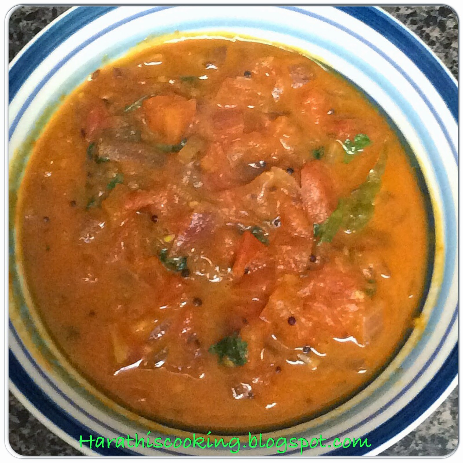 Harathi's Cooking Andhra Style Tomato Curry Easy Tomato curry