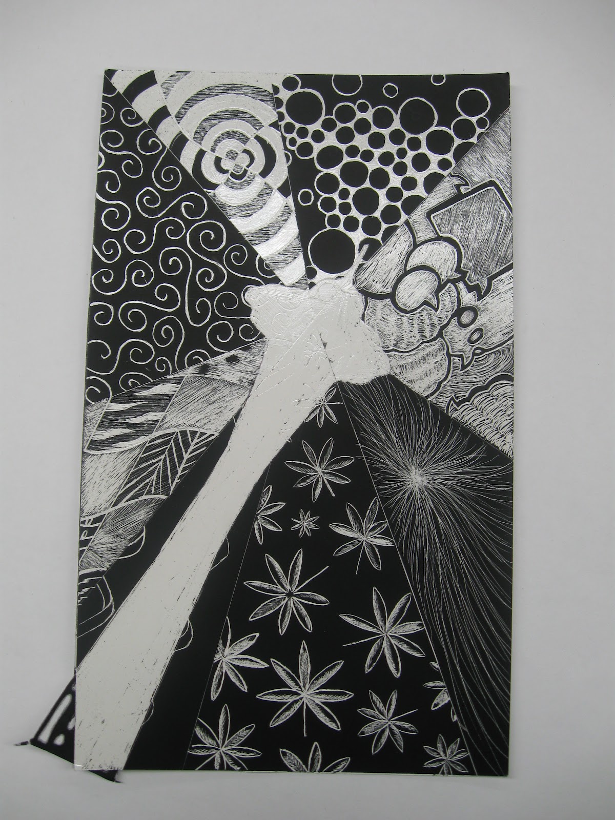My Art Classroom Zentangle Negative Space Scratchboard
