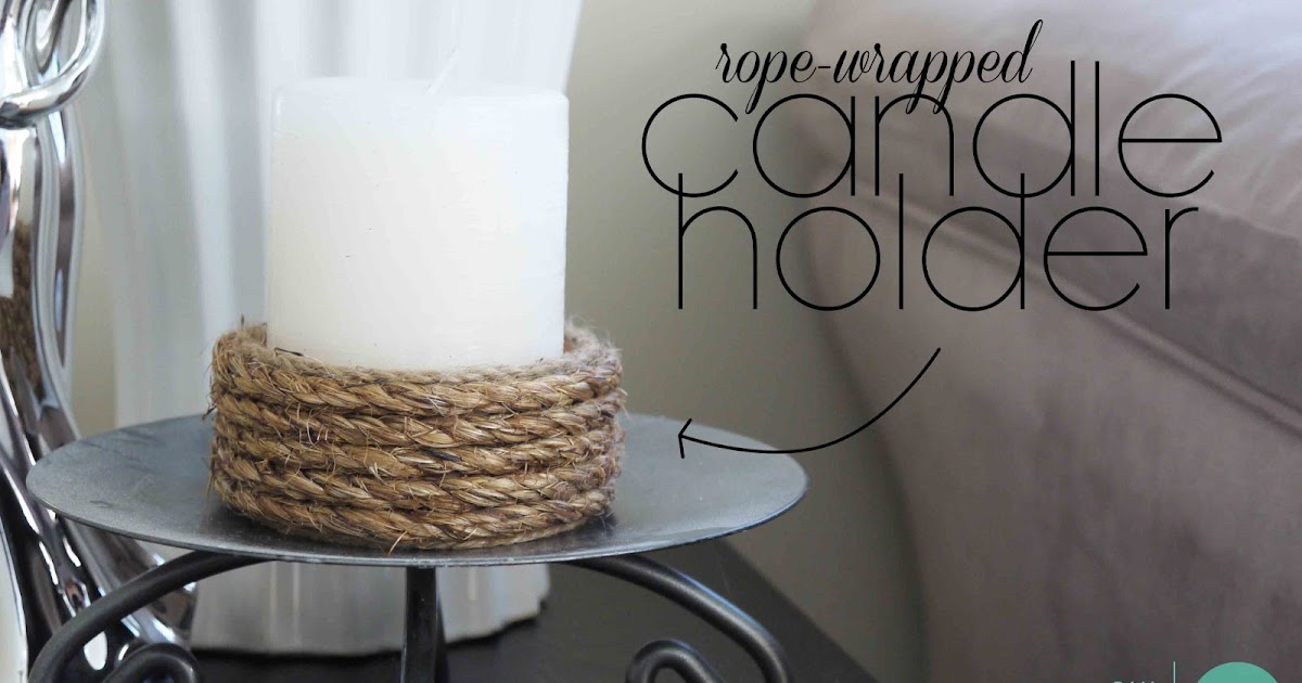 DIY Easy RopeWrapped Candle Holder Minted Strawberry
