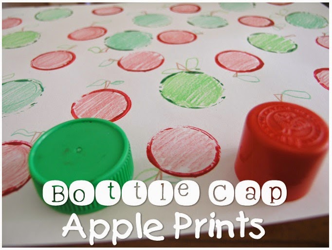 Apple Bottle Cap Prints, Resources and Videos Clever Classroom blog
