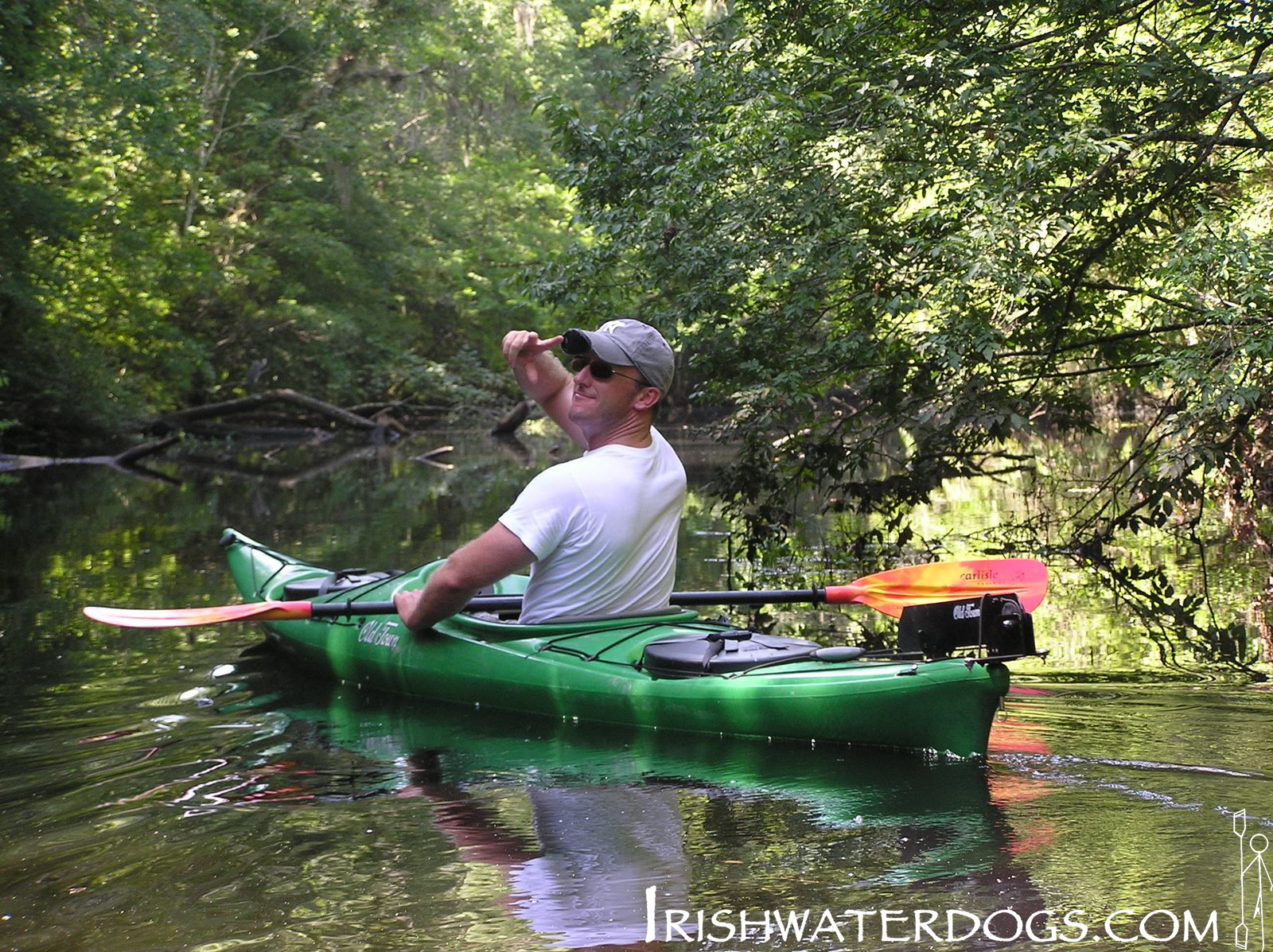 Kayaking Florida. Palmetto leaves Regional Park, Julington Creek. Jacksonville, Florida