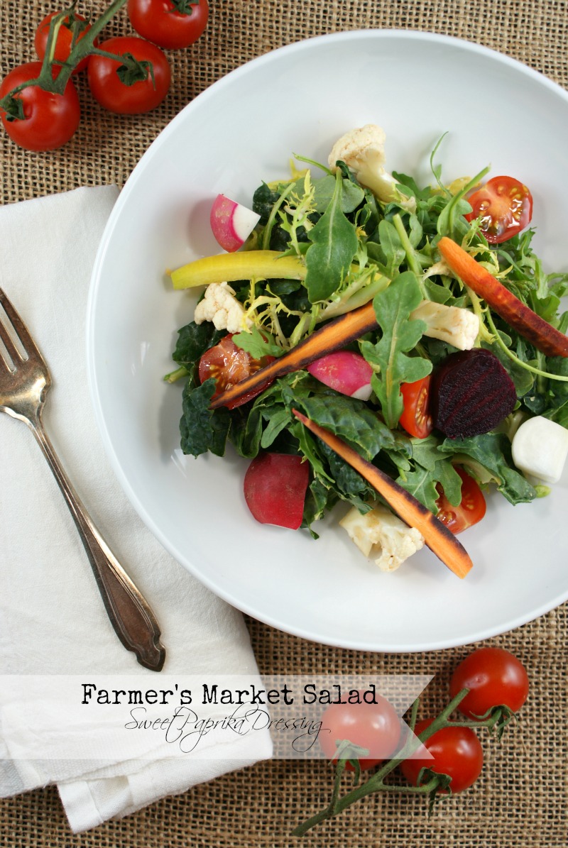 Authentic Suburban Gourmet Farmer's Market Salad with Sweet Paprika