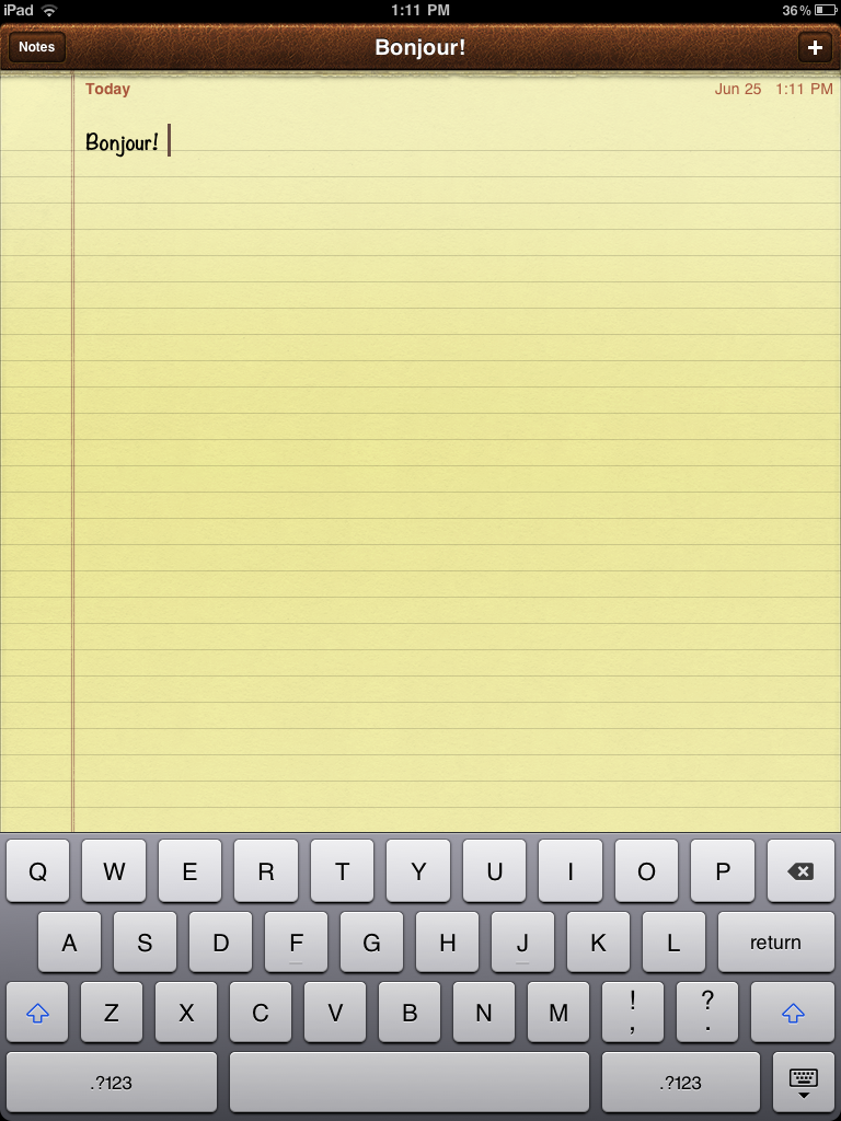 Chez Renée French Accents on the iPad