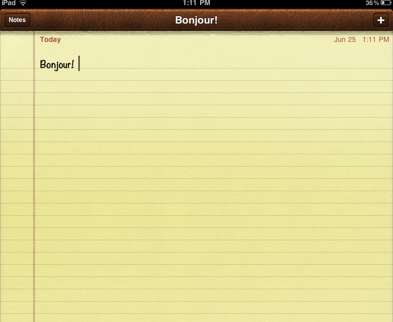 Chez Renée French Accents on the iPad