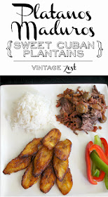 Platanos Maduros (Sweet Cuban Plantains) on Diane's Vintage Zest!  #recipe #cuban #sidedish
