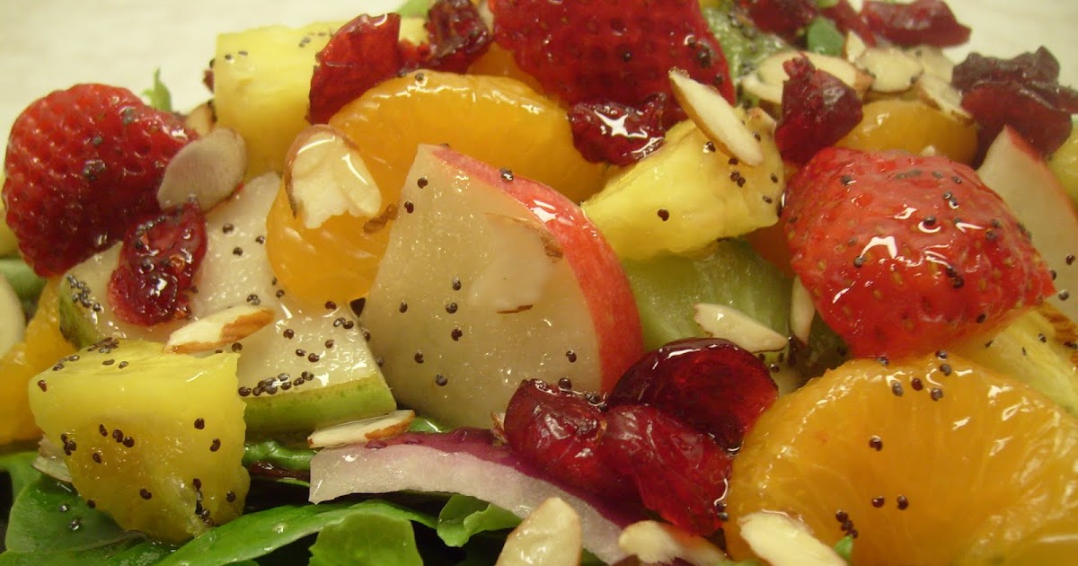 Sandie's Bitchin' Kitchen Mixed Greens and Fruit Salad with Poppy Seed