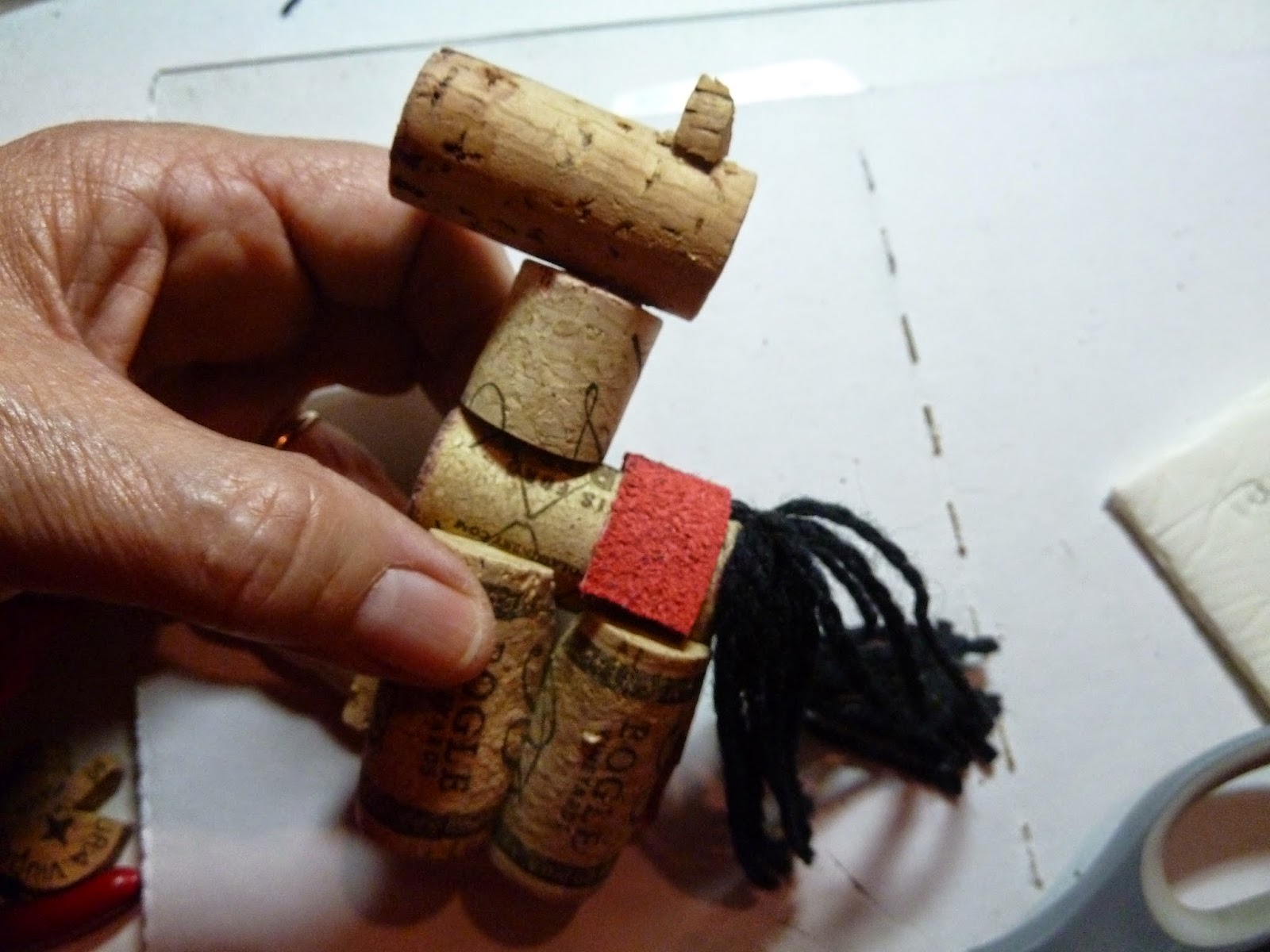 Make it easy crafts Wine cork horse ornament