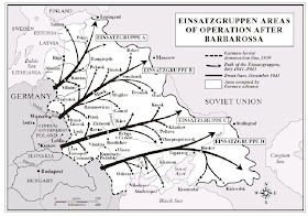 Einsatzgruppen areas operations barbarossa map