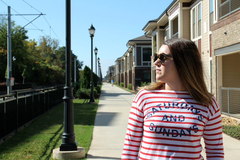 anthropologie striped tee