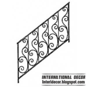 latest iron stairs railing design 2013