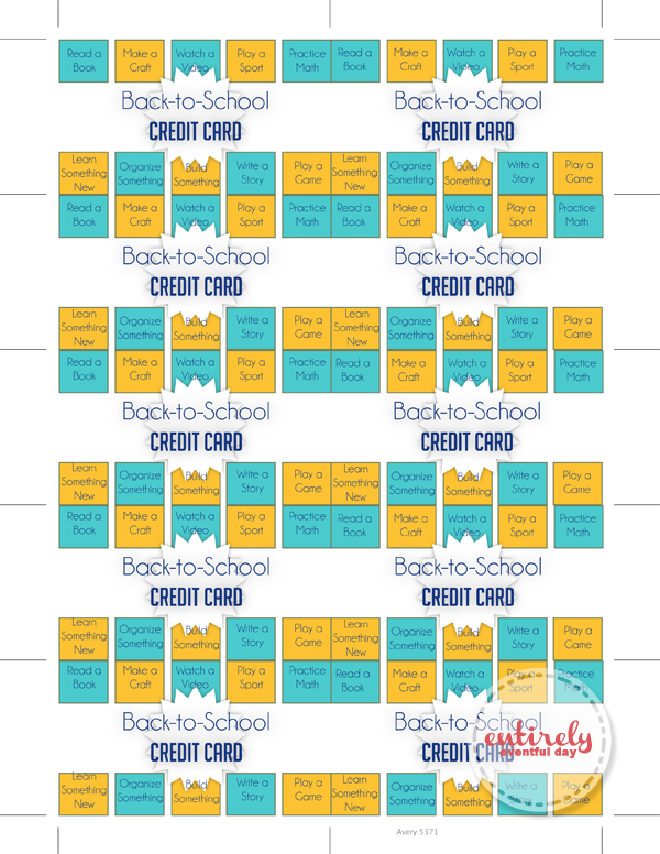 Get your kids ready to go back to school by using these cards to help establish a routine before school actually starts. Kids love them because they look like credit cards! #backtoschool #kidstuff