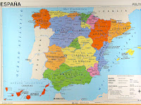 Espagne Carte Departement Région