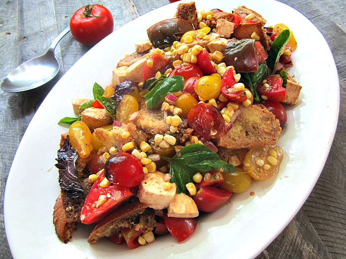 Jersey Corn & Tomato Panzanella Salad