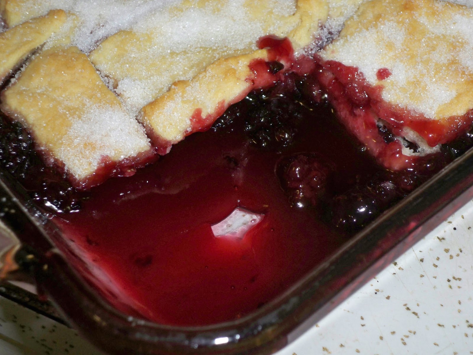 Gramma's in the kitchen ButtermilkCrusted Blackberry Cobbler