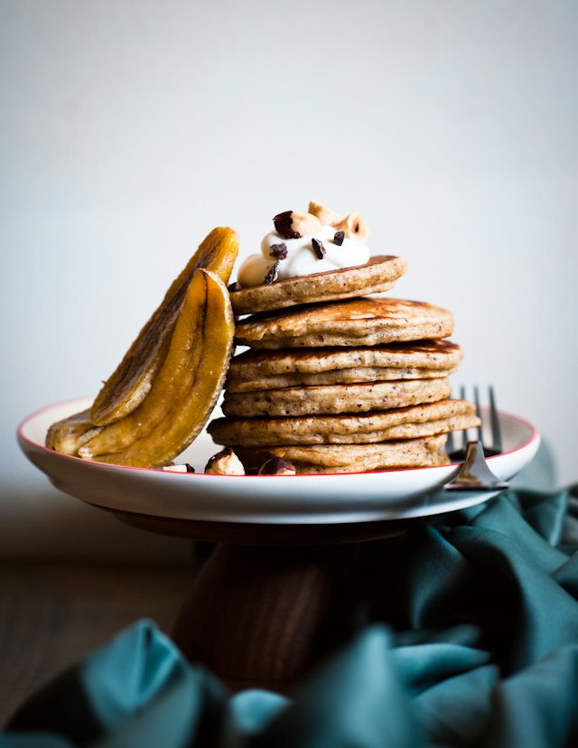 Desserts for Breakfast Bananas about hazelnut pancakes, for New Year's