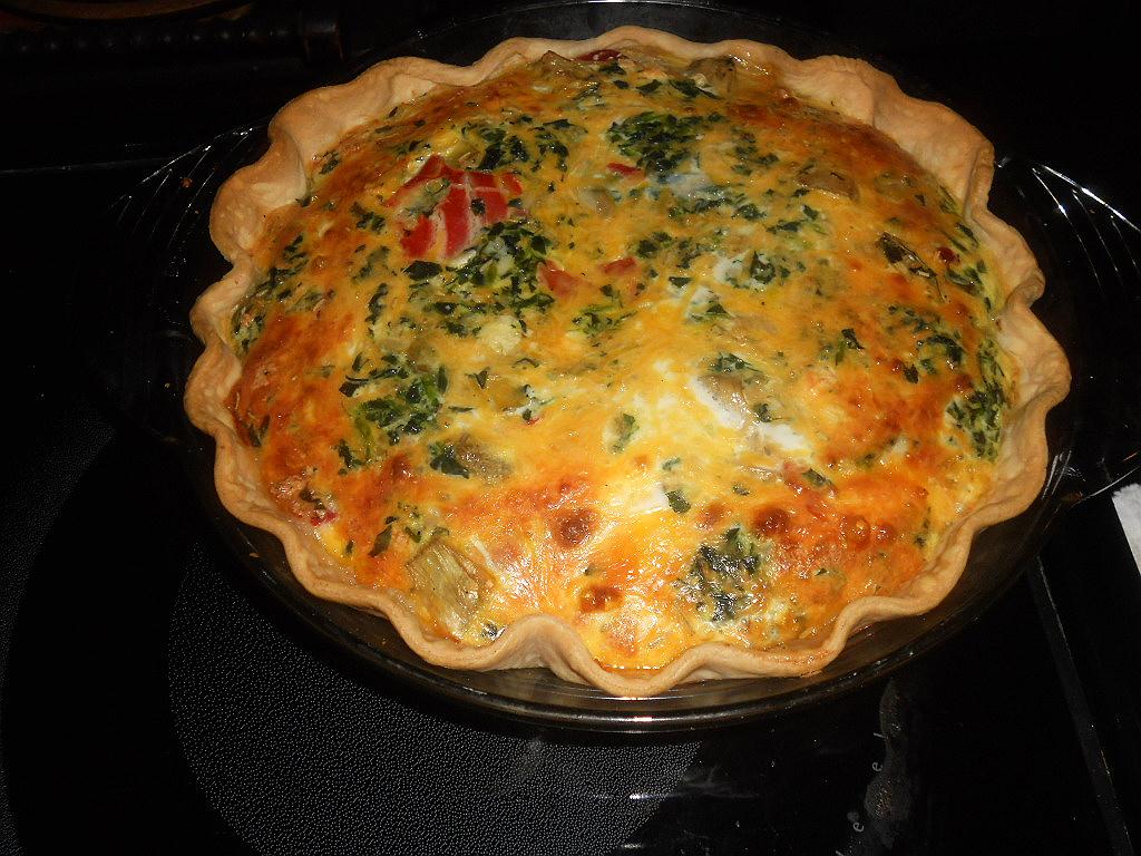 Spinach, Artichoke, and Roasted Red Pepper Quiche HezziD's Books and