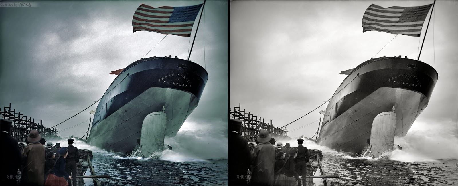 September 2, 1905. St. Clair, Michigan. "Launch of steamer Frank J. Hecker.