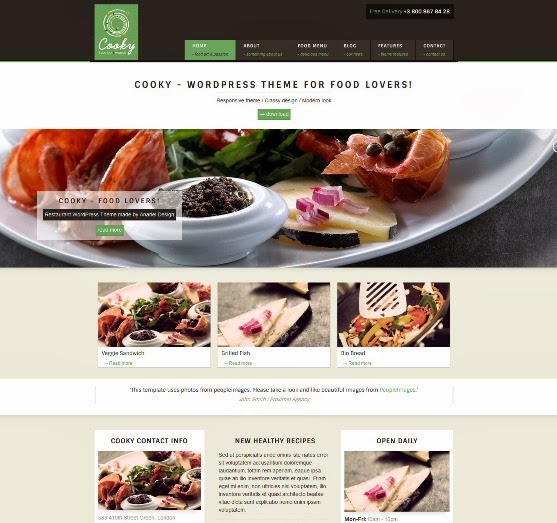 Cooky Restaurant Responsive WordPress Theme