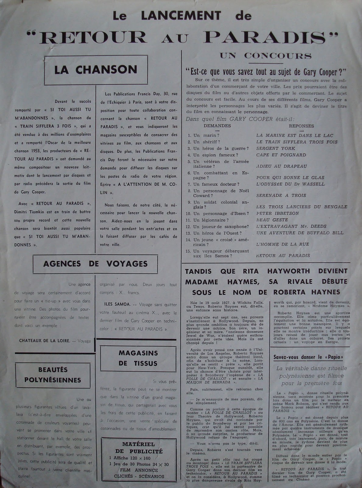 Press Book de "Retour au paradis" (1953) Press+book+retour+paradis+2