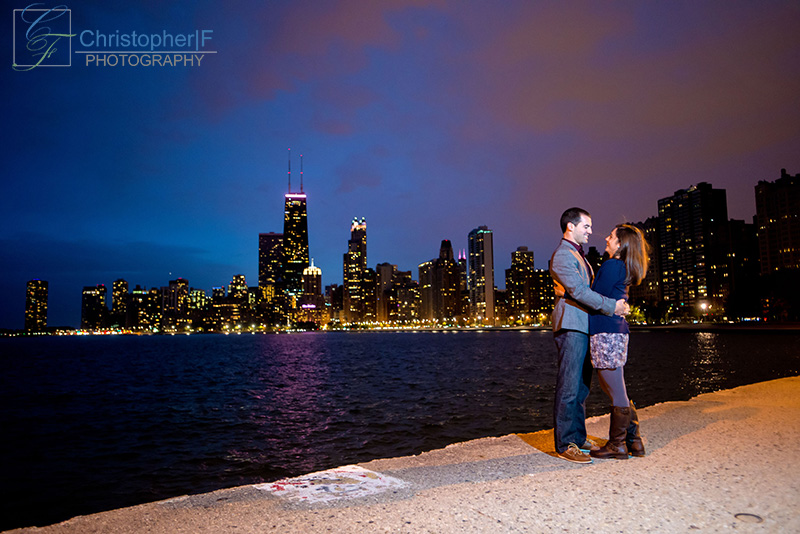 Chicago Lake front Engagement Photo