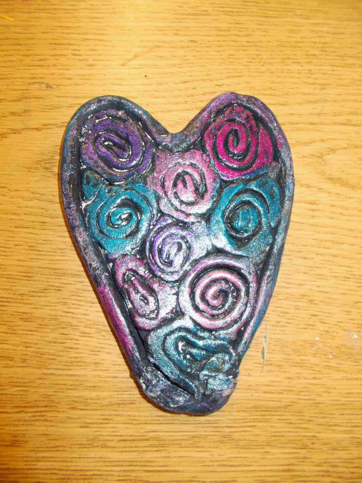 Mrs. Pierce's Polka Dot Spot Clay Coil Hearts